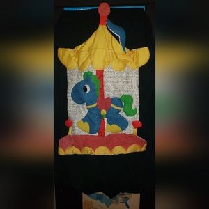 Quilted cloth wall carousel & matching Wall Border